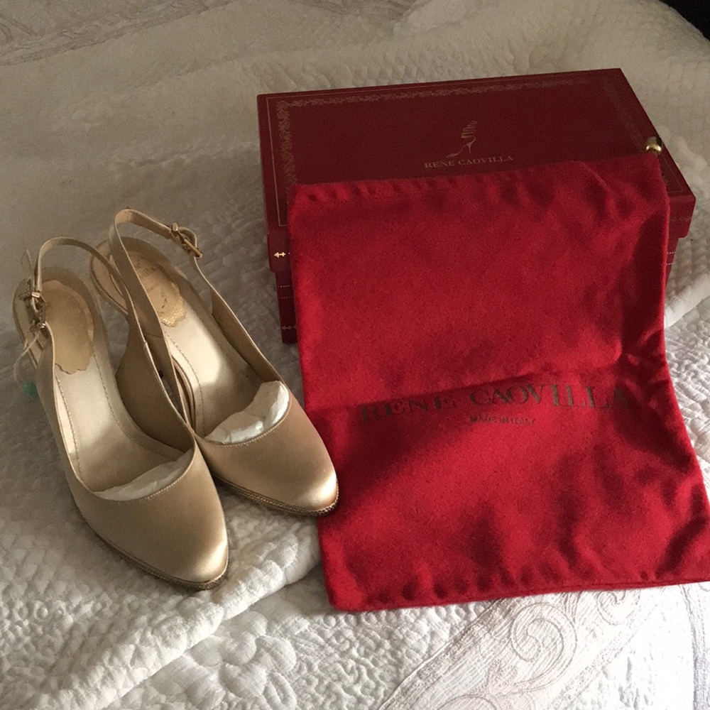 Rene Caovilla Satin Rhinestone embellished pump - Picture 12 of 13